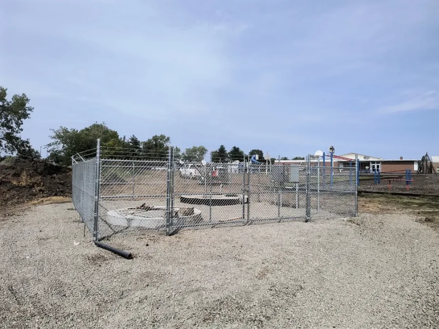 Chain link fence for pet safety