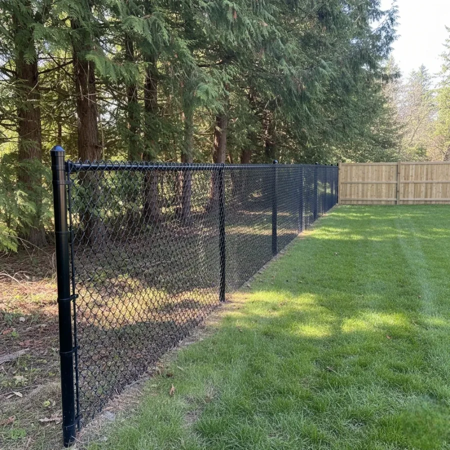 Commercial chain link security fencing