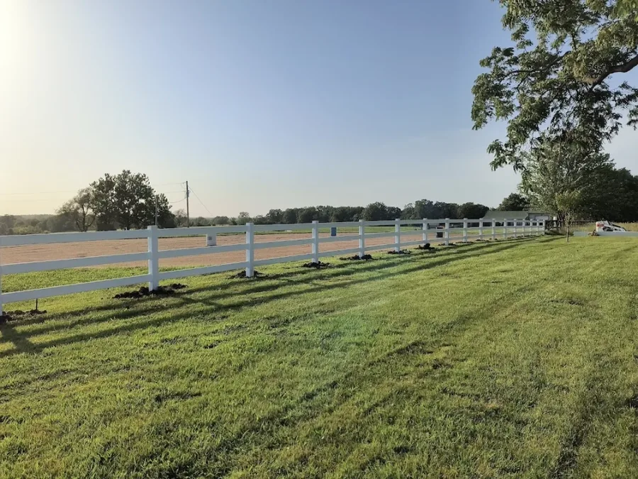 Custom farm fencing project on rural acreage