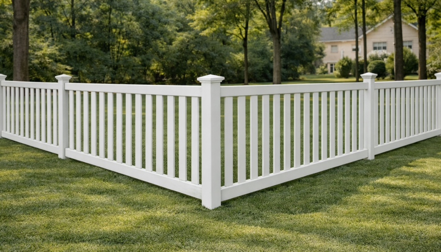 Closed Picket vinyl fences style by Ronnie Custom Fence