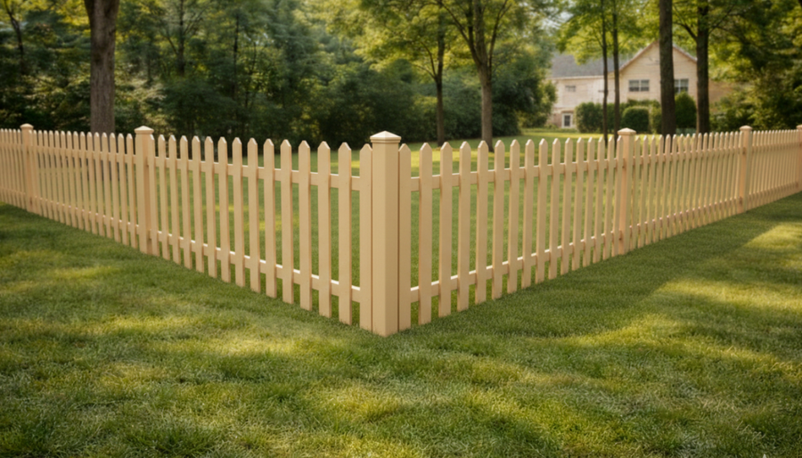 Picket vinyl fences style by Ronnie Custom Fence