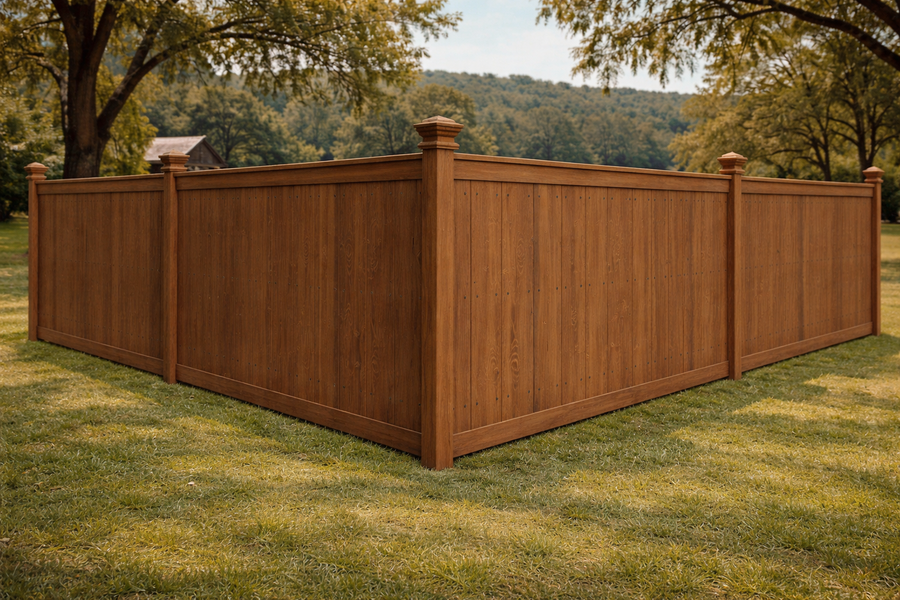 Cap and Trim wood privacy fences style by Ronnie Custom Fence