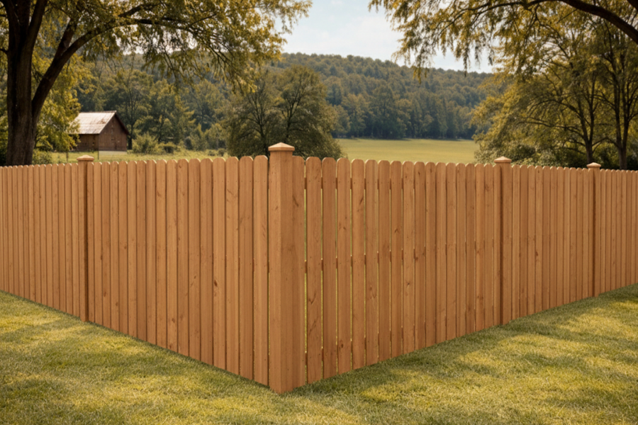 Stockade wood privacy fences style by Ronnie Custom Fence